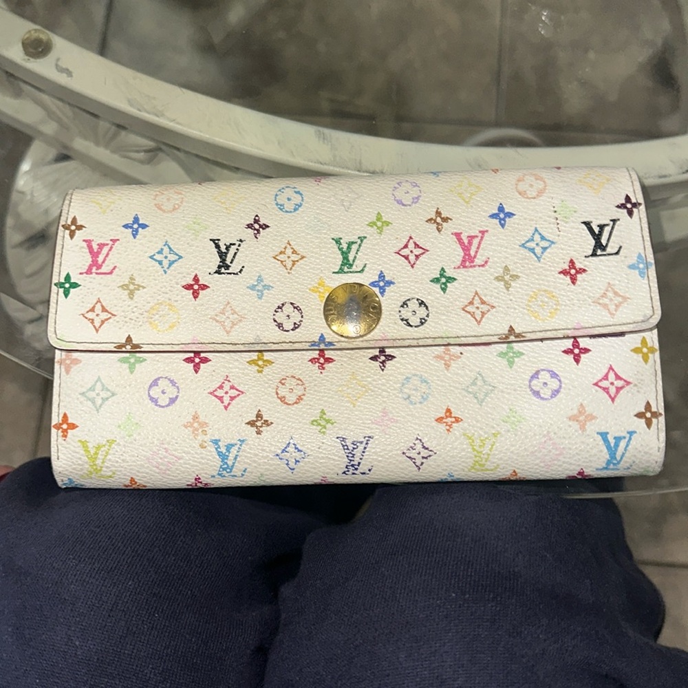 Louis Vuitton White Murakami Wallet